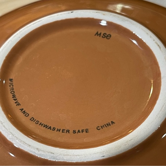 Vtg Martha Stewart terracotta color ceramic 10” bowl